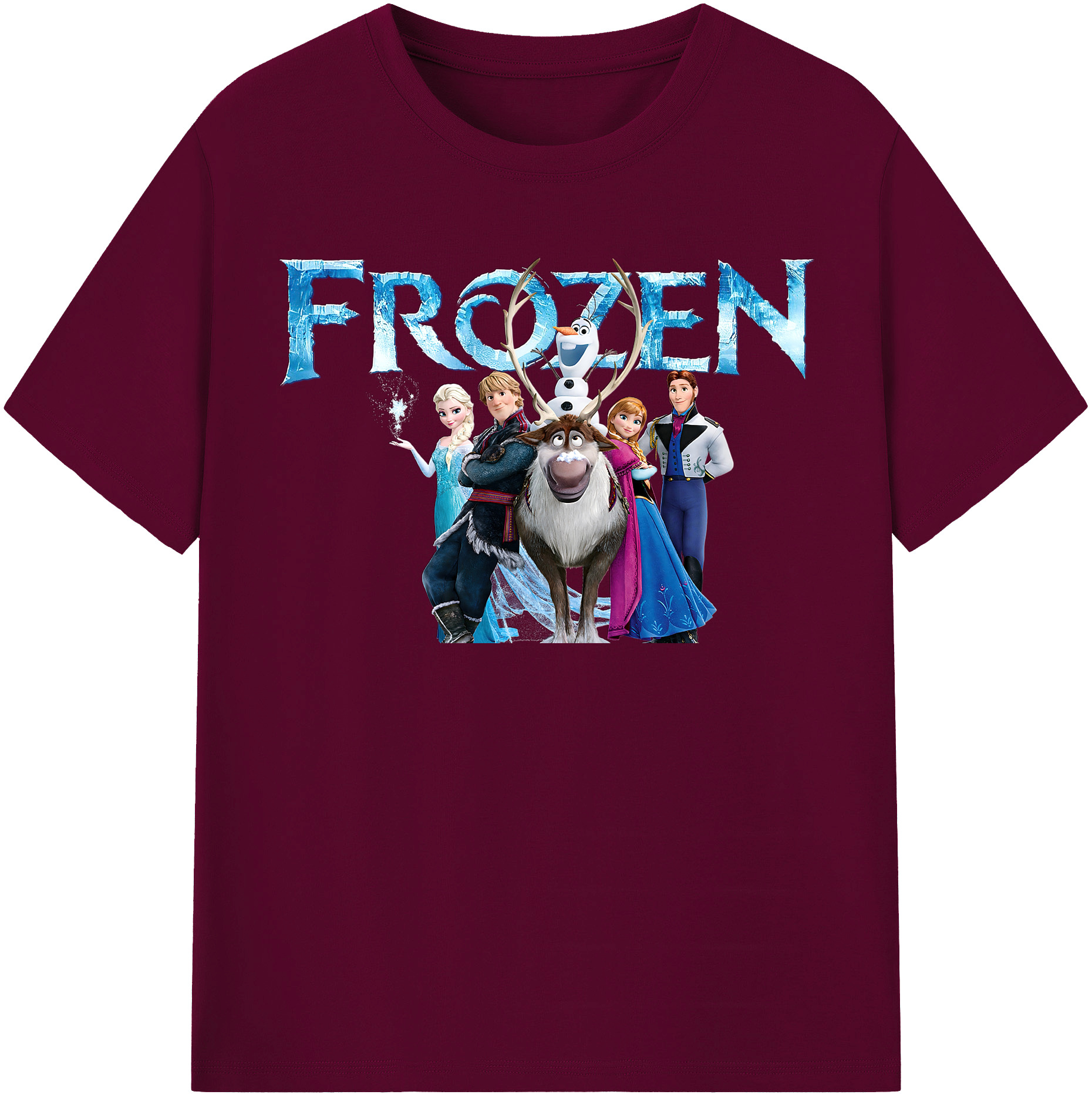 （画像用） アナと雪の女王 アンナ エルサ Frozen Anna Elsa レディースカジュアルプリントTシャツ（綿100％）